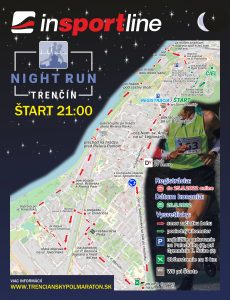 Insportline Night Run Trenčín mapa
